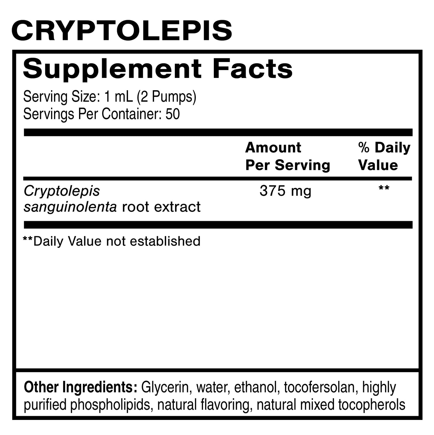 Liposomal Cryptolepis